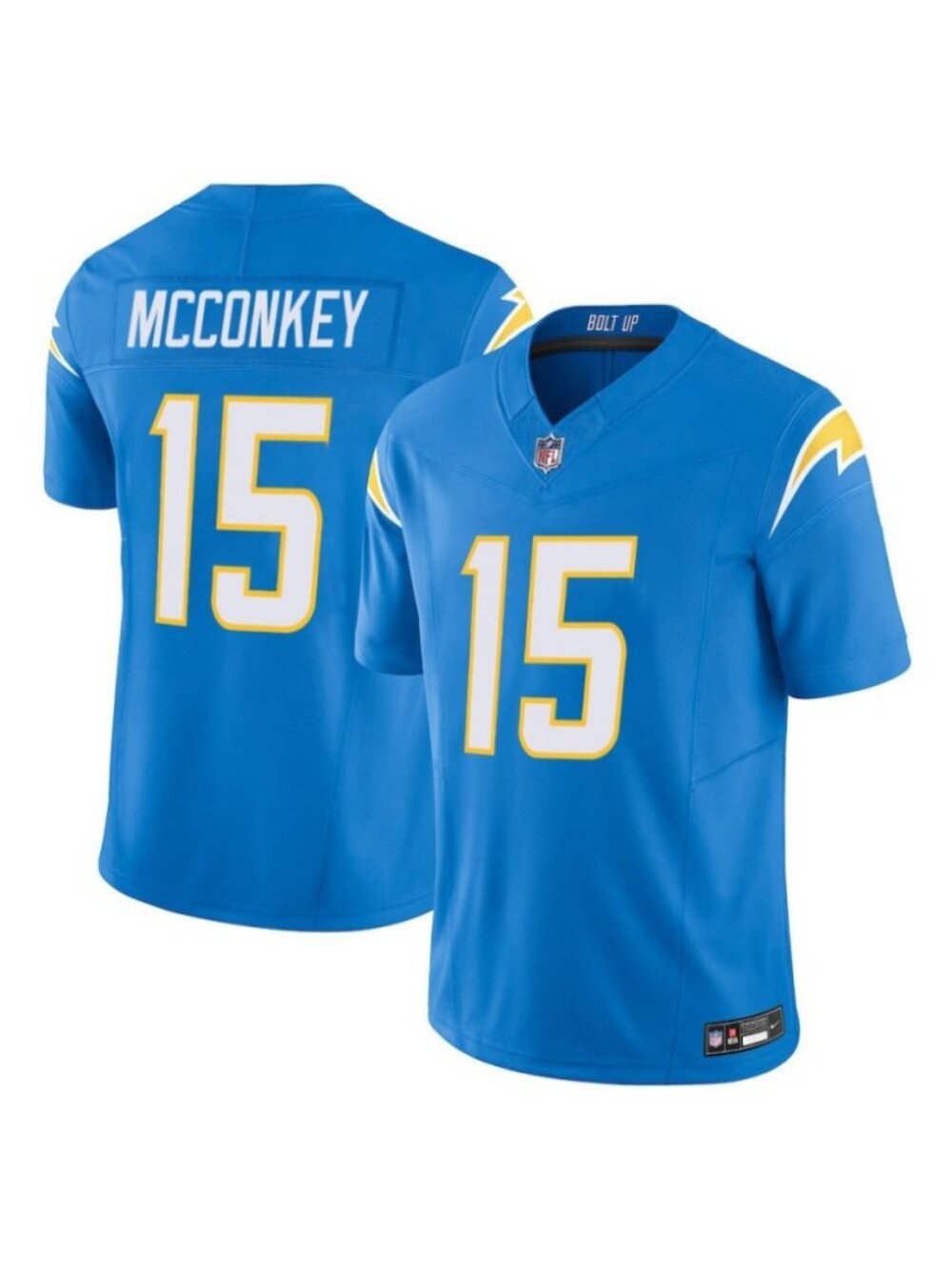 Adult Mens Ladd McConkey Powder Blue Stitched Jersey Vapor
